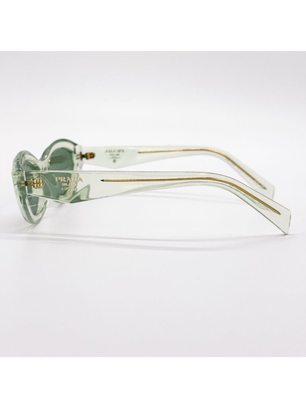NEW PRADA SUNGLASSES PR26ZS 14R20E TRANSPARENT MINT WOMEN PR 26ZS 14R20E, SPR 26 - Picture 8 of 12